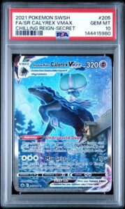 PSA 10 Shadow Rider Calyrex Vmax 205/198 Pokemon Chilling Reign Alt Art