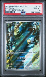 Pokemon 2023 Psyduck Illustration Rare #175 MEW EN PSA 10 Gem Mint