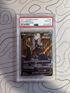 Pokemon Card Umbreon V Evolving Skies Full Alt Art #189 PSA 10 Gem Mint Fresh
