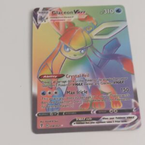 Pokémon Glaceon VMAX Full Art Secret Rare Holo 208/203 Evolving Skies 310 HP