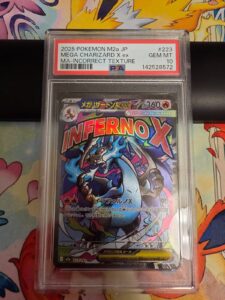 Pokémon MEGA Charizard X MA 223/193 Incorrect Texture Error PSA 10 GEM