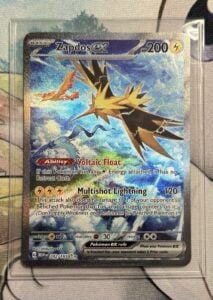 Pokemon TCG Zapdos EX 202/165 Scarlet & Violet 151 SIR Card Near Mint