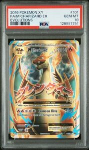 Pokemon XY Evolutions 2016 Full Art M Mega Charizard EX 101/108 PSA 10 Gem Mint