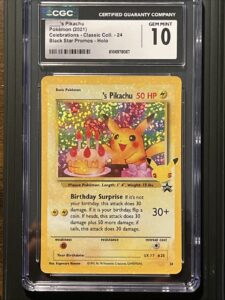 Pokémon tcg 2021 Celebrations – Classic Coll. ___’s Birthday Pikachu #24 CGC 10
