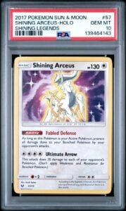 Shining Arceus Holo Shining Legends Pokemon Sun & Moon #57/73 PSA 10