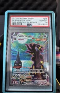 Umbreon VMAX 215/203 Secret Rare Alt PSA 10 Moonbreon 🔥Low Cert – Case Included