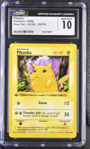 1999 Pokemon Base Set Pikachu 58/102 1st Edition CGC 10 #58/102