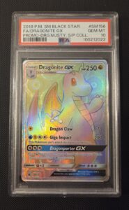 2016 POKEMON SM BLACK STAR PROMOS #SM156 DRAGONITE RAINBOW RARE PSA 10