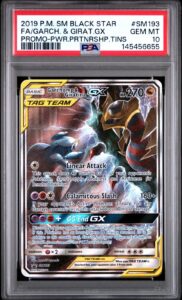 2019 POKEMON SM BLACK STAR PROMO #SM193 FULL ART/GARCHOMP & GIRATINA GX PSA 10