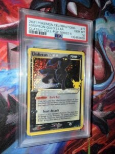 2021 POKEMON CELEBRATIONS CLASSIC COLL #17 UMBREON-GOLD STAR PSA 10