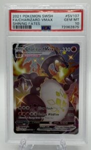 2021 Pokemon SWSH Shining Fates #SV107 FA Charizard Vmax PSA 10 GEM MINT