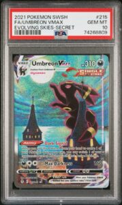 2021 Pokemon Swsh Evolving Skies 215 Umbreon VMAX Alt Art PSA 10 Gem Mint