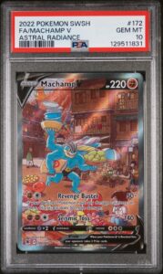 2022 POKEMON SWORD & SHIELD ASTRAL RADIANCE #172 FULL ART/MACHAMP V PSA 10