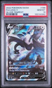 2022 POKEMON SWORD & SHIELD SILVER TEMPEST 186/195 LUGIA V ALT ART PSA 10