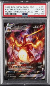 2022 POKEMON SWSH BLACK STAR PROMO #261 FULL ART/CHARIZARD VMAX PSA 10