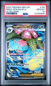 2025 POKEMON MEG EN-MEGA EVOLUTION ULTRA RARE #155 MEGA VENUSAUR EX PSA 10