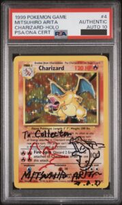 Base Set Charizard Mitsuhiro Arita Signed AUTO PSA 10 Pokémon 1999 English