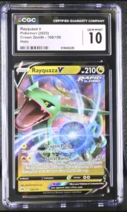 CGC 10 Gem Mint Rayquaza V 100/159 Crown Zenith Ultra Rare Holo Pokemon