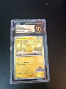 CGC 10 PRISTINE Pikachu Pokemon Card #214 Black Star Promo Illustration Contest