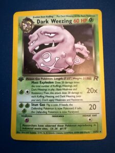 Dark Weezing 1st Edition Holo Rare 14/82 Team Rocket Pokemon Card Near Mint WOTC