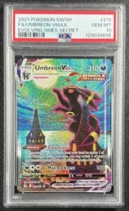 FULL ART UMBREON VMAX PSA 10 2021 POKEMON SWSH EVOLVING SKIES SECRET #215/203 96