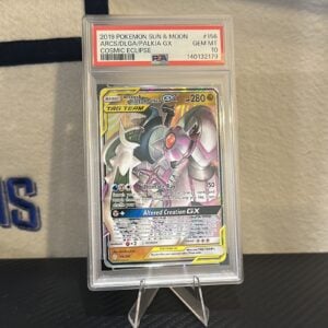 PSA 10 ARCEUS & DIALGA & PALKIA GX 156/236 TAG TEAM COSMIC ECLIPSE POKEMON 😍