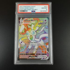 PSA 10 Sylveon Vmax 211/203 Pokemon Evolving Skies Rainbow Rare Graded Card