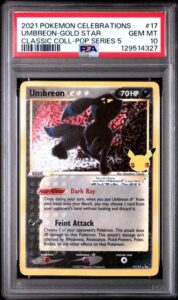 PSA 10 UMBREON GOLD STAR 17 CELEBRATIONS POKEMON GEM MINT