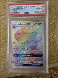 PSA 10 Umbreon GX Rainbow Secret Rare 154/149 Sun & Moon SM Base Pokemon
