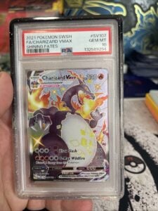 Pokémon 2021 Shining Fates Charizard VMAX SV107/SV122 Full Art Holo PSA 10
