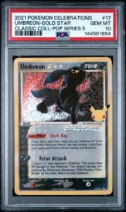 Pokemon Celebrations Umbreon Gold Star Classic Collection Series 17, PSA 10
