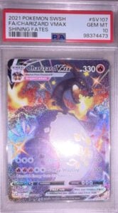 Pokémon Charizard VMAX SV107/SV122 Shining Fates Shiny Holo Rare PSA 10