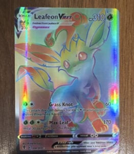 Pokémon Leafeon VMAX Full Art Secret Rare Holo 204/203 Evolving Skies