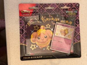 Pokemon Paldean Fates Tech Sticker Collection 3 Booster Pack Blister- Fidough