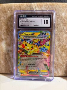 Pokémon Pikachu EX Card 057/191 Surging Sparks 2024 SSP Holo TCG CGC 10 Gem Mint