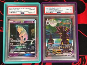Pokemon TCG MOONBREON AND MEWTUBE PSA 10 🔥🔥