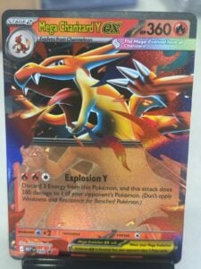 Rare Holo Pokemon Mega Charizard Y EX MEP 030 360 HP Full Art EX Stage 2 Fire