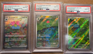 SEQUENCIAL PSA 10 BULBASAUR IVYSAUR VENUSAUR 166 167 & 198 POKEMON MEW EN