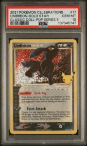 UMBREON GOLD STAR #17 PSA 10 2021 POKEMON CELEBRATIONS CLASSIC COLLECTION