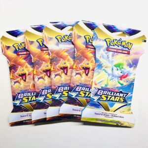 x5 Pokémon Cards Sword & Shield Brilliant Stars Booster Pack Set Packs Sealed
