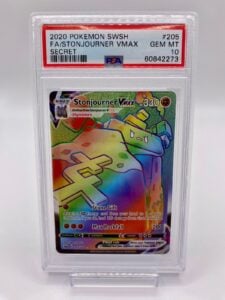 🏆PSA 10 Pokemon Cards: Sword & Shield Rainbow Rare: Stonjourner VMAX 205/202🏆