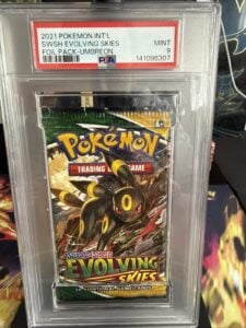 2021 Pokemon Evolving Skies Umbreon Art Sealed Booster Foil Pack PSA 9 Mint!!