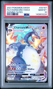 2021 Pokemon Sword & Shield Shining Fates Charizard VMAX Fa PSA 10 #SV107