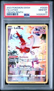 2023 Pokemon Latias SWSH Crown Zenith Full Art GG20/GG70 PSA 10
