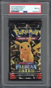 2024 Pokemon Paldean Fates Shiny Pikachu PSA 8 NM-MT Foil Booster Pack
