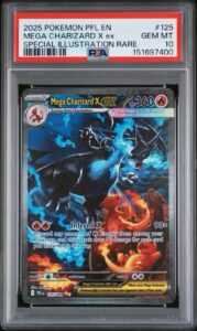2025 Pokemon Mega Charizard X ex 125/094 Phantasmal Flames Holo SIR PSA 10