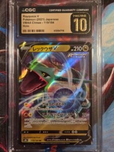 CGC 10 Pristine Rayquaza V 119/184 VMAX CLIMAX 2021 Holo Triple Rare