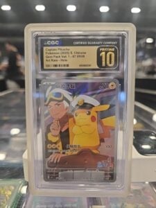 CGC PRISTINE 10 2025 Pokemon Card Chinese Captain Pikachu 0709/09 Gem Pack AR