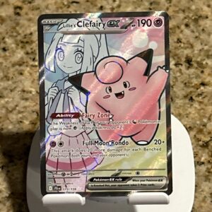 Lillie’s Clefairy ex 173/159 SV09 Full Art Ultra Rare Pokemon Card NM
