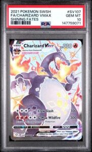 PSA 10 Charizard Vmax SV107/SV122 Pokemon Shining Fates Shiny Vault Card